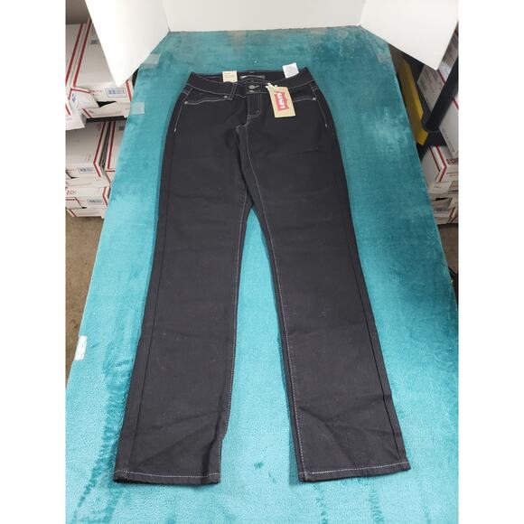 Levis 529 Jeans Size 4 Womens Black Pants Stretch Low Rise Curvy Straight NWT - Picture 2 of 16